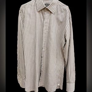 Tom Ford men's dress shirt. 17.5 32/33 black patter no tags